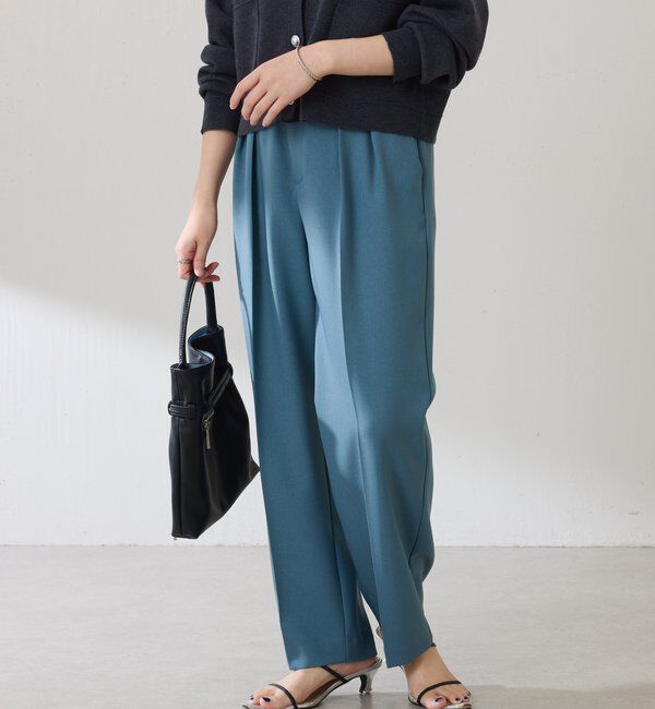  「ウールライクテーパードパンツ」|チノ|