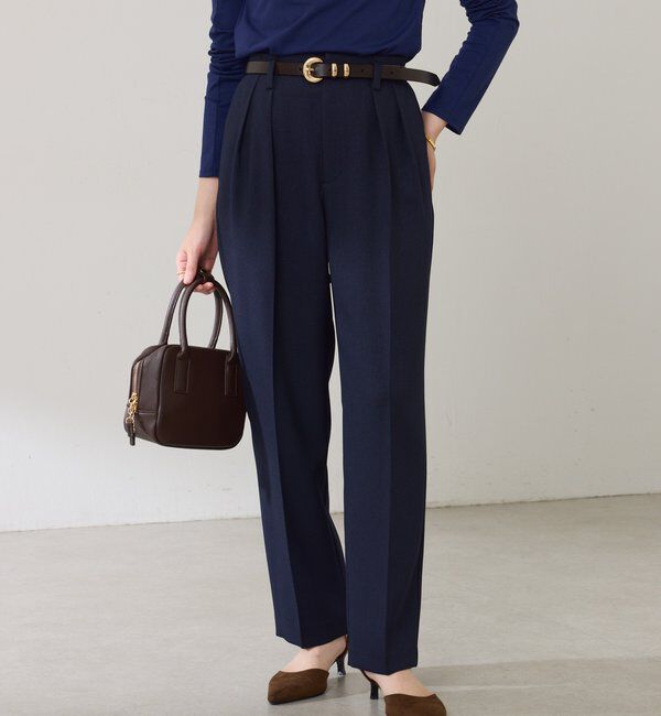  「ウールライクテーパードパンツ」|チノ|