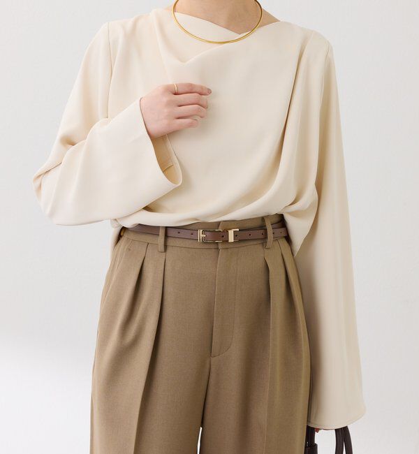  「フロントドレープブラウス」|シャツ・ブラウス|