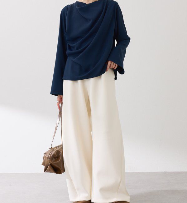  「フロントドレープブラウス」|シャツ・ブラウス|