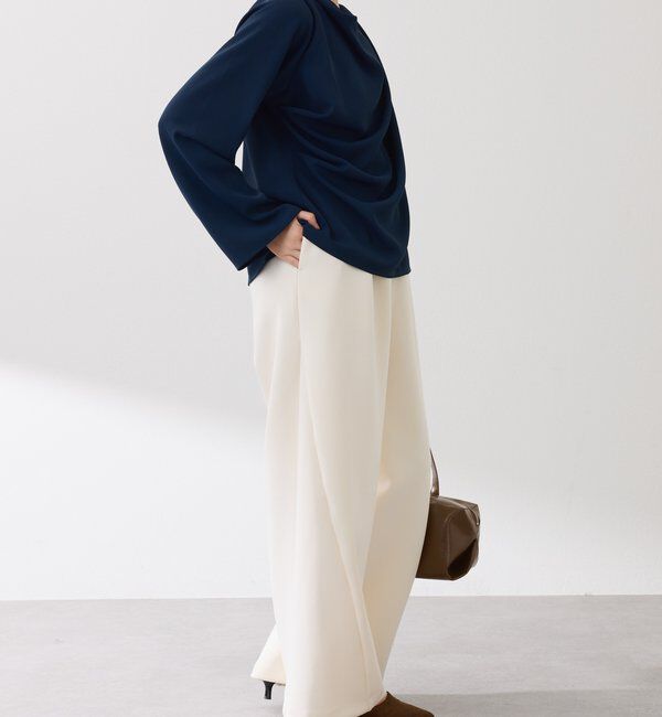  「フロントドレープブラウス」|シャツ・ブラウス|