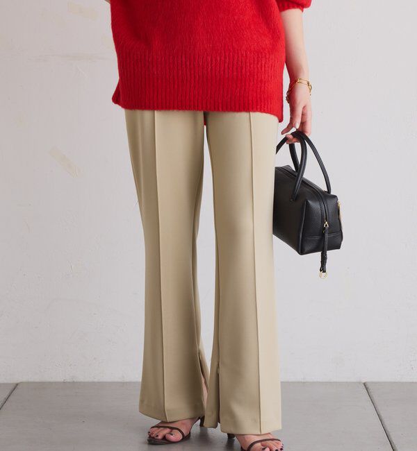  「ピンタックセミフレアーパンツ」|チノ|