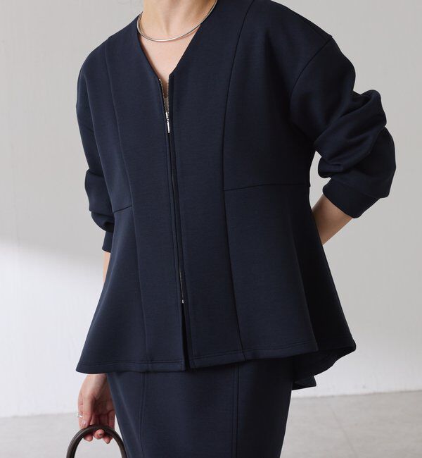  「ダンボールペプラムカーディガン」|Tシャツ・カットソー|ネイビー