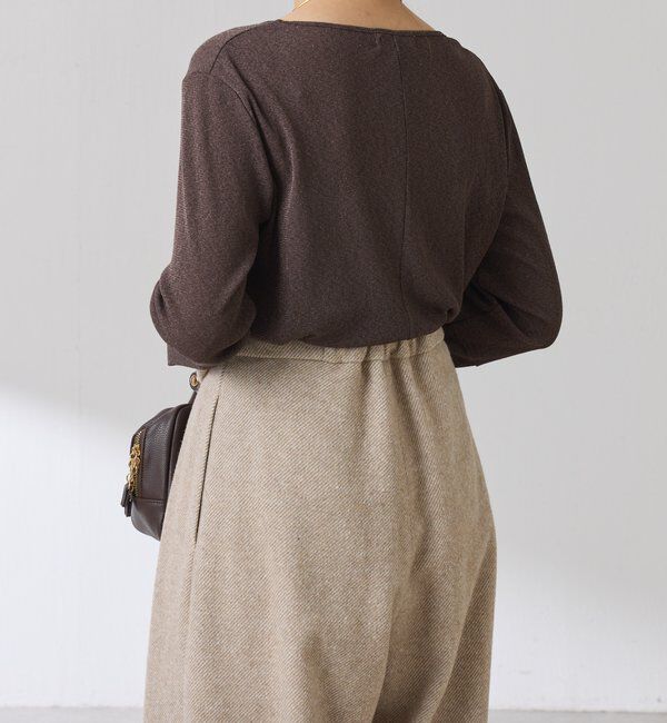  「シアーラメリブスクエアカットソー」|Tシャツ・カットソー|