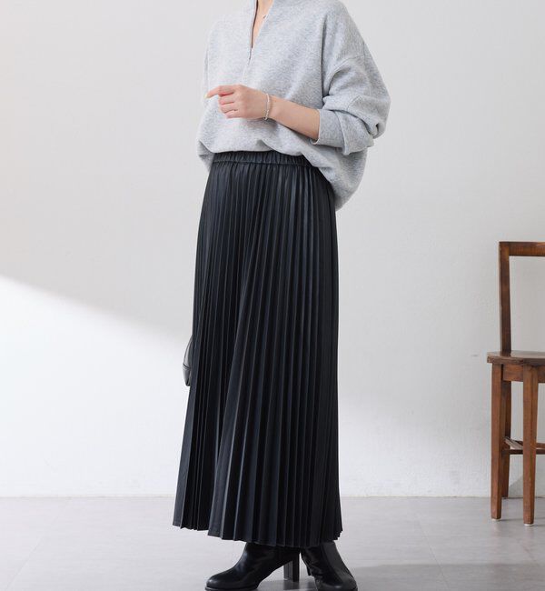 「フェイクレザープリーツスカート」|スカート|