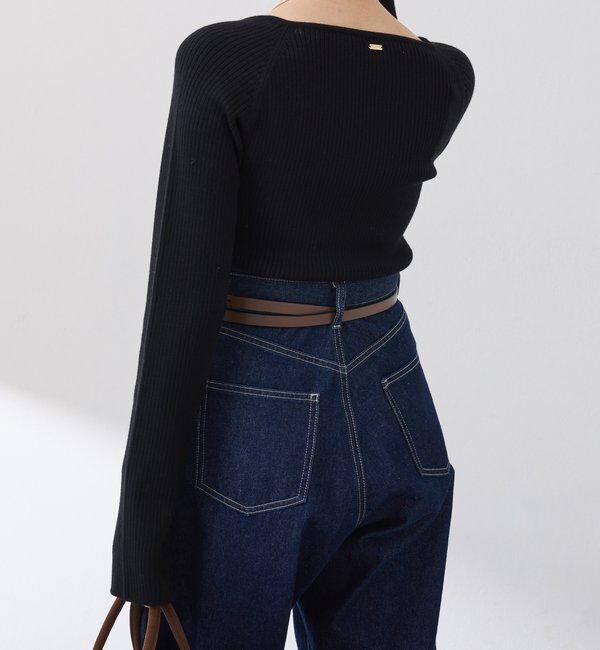  「深スクエアリブニット」|ニット・セーター|