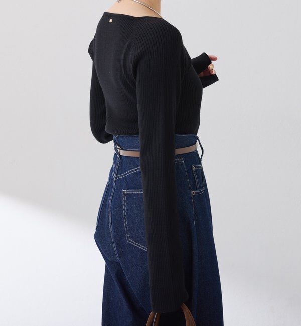  「深スクエアリブニット」|ニット・セーター|