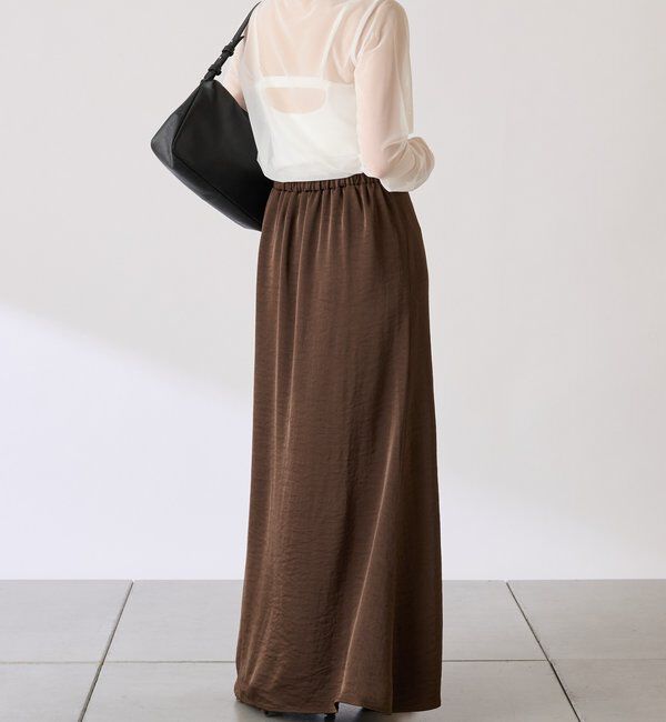  「【COLLAGE&times;gemeil　コラボアイテム】レイヤードサテンスカート」|スカート|