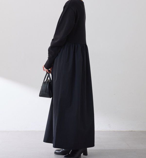  「ニットドッキングフレアワンピース」|ワンピース|