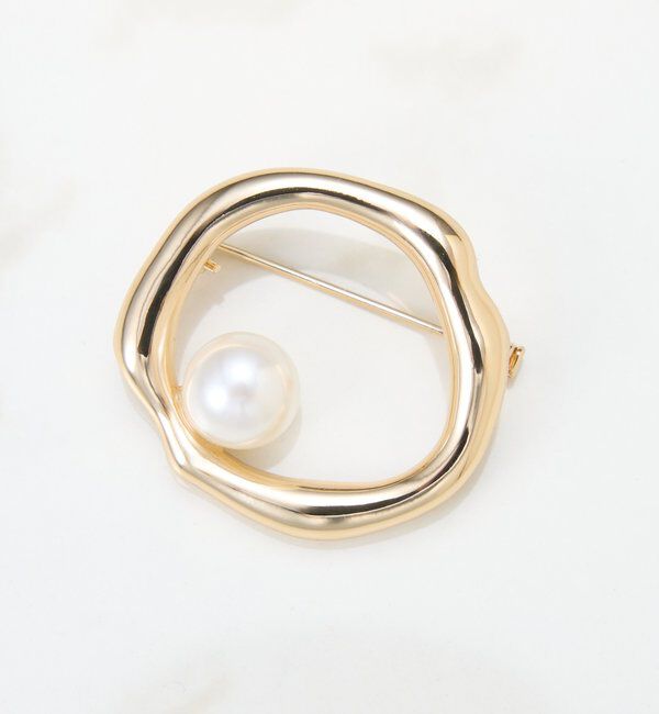  「【PAPILLONNER/パピヨネ】ラウンドパールブローチ」|リング|