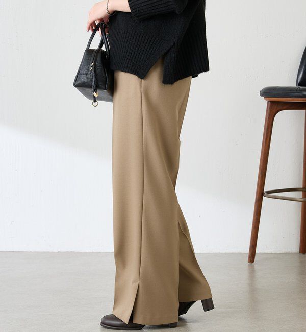  「ウールライクストレートパンツ」|チノ|