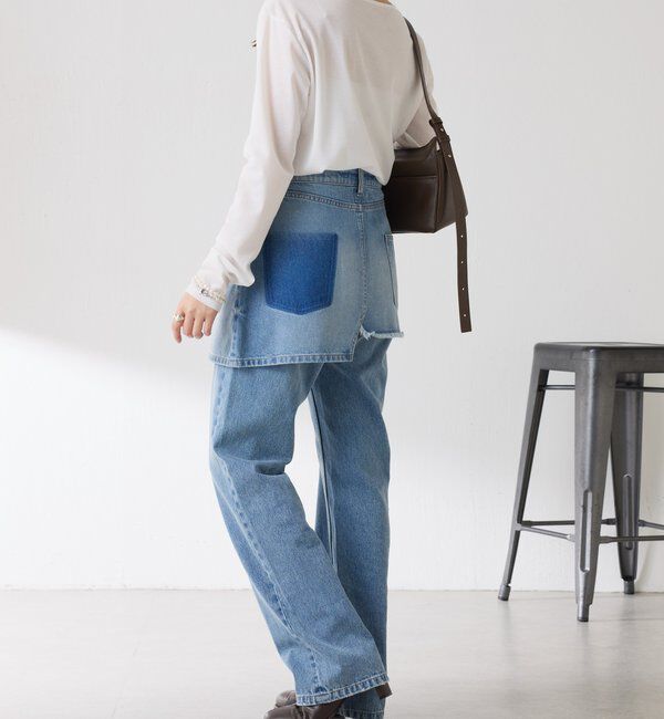  「Q.anos　レイヤードデニムスカート」|スカート|