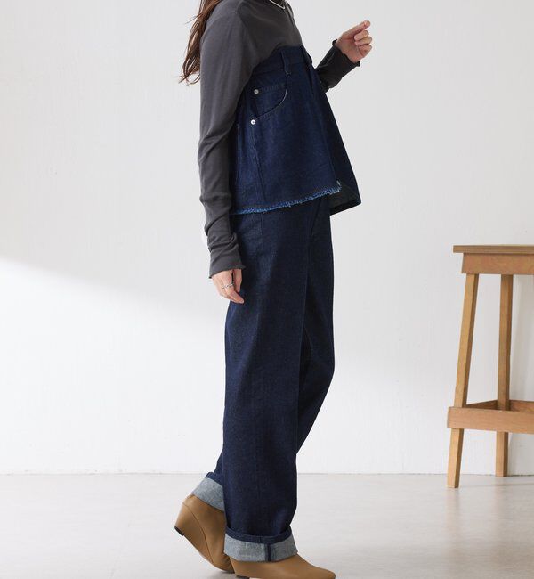  「Q.anos　レイヤードデニムスカート」|スカート|