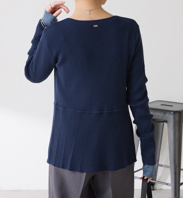  「リブペプラムカーディガン」|ニット・セーター|