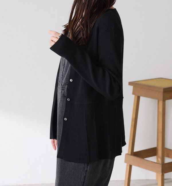  「リブペプラムカーディガン」|ニット・セーター|