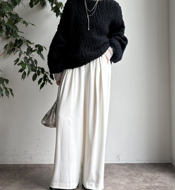  「【累計販売数3万枚突破/23色4サイズ展開！】タックワイドパンツ」|チノ|