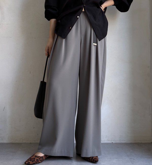  「【累計販売数3万枚突破/23色4サイズ展開！】タックワイドパンツ」|チノ|