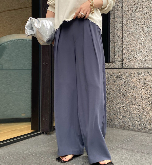  「【累計販売数3万枚突破/23色4サイズ展開！】タックワイドパンツ」|チノ|