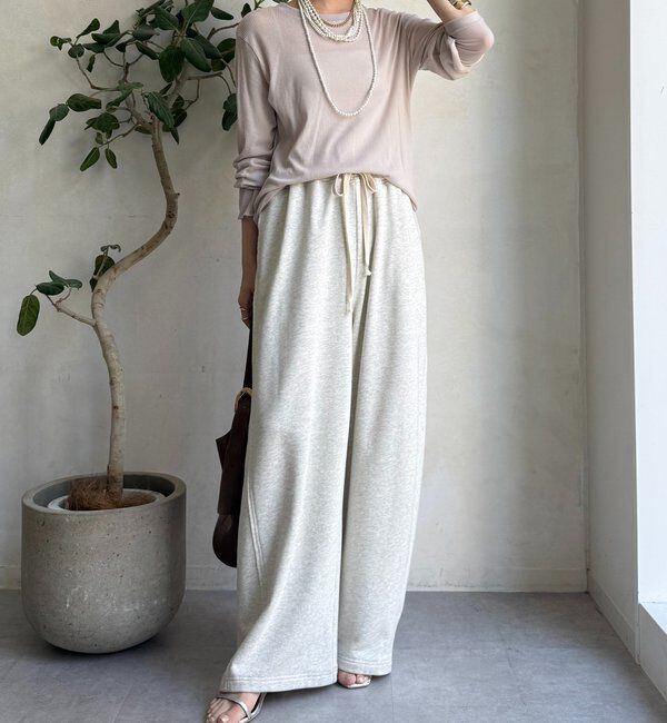  「【柔らかい着心地】袖シアーリブTEE」|Tシャツ・カットソー|