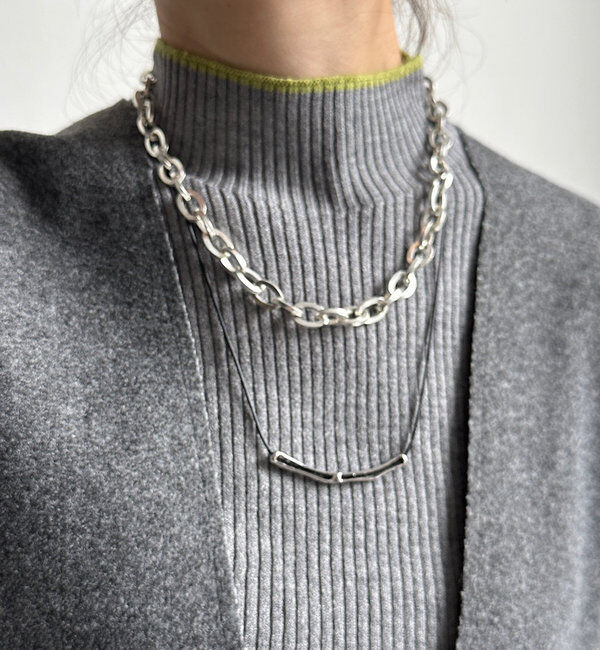  「メタルバーモチーフチョーカー」|ネックレス|