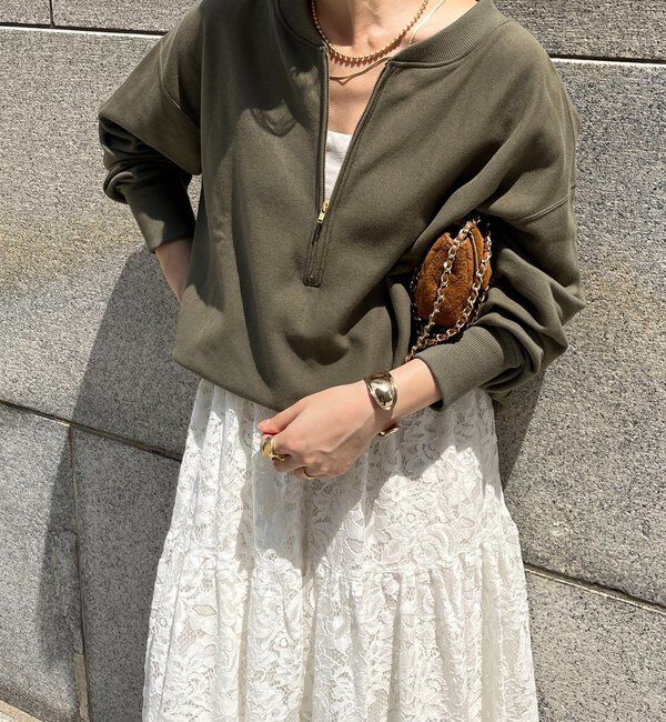  「【新色追加】【インフルエンサー OKOCHI企画】ハーフジップスウェット」|Tシャツ・カットソー|