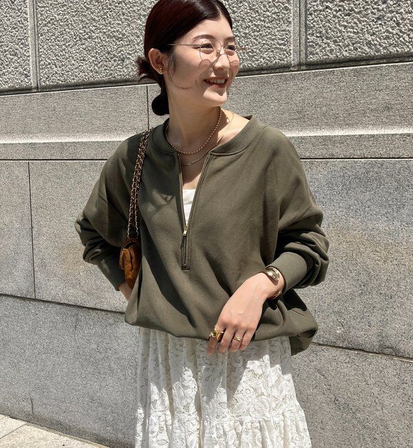  「【新色追加】【インフルエンサー OKOCHI企画】ハーフジップスウェット」|Tシャツ・カットソー|