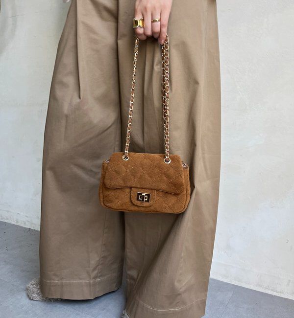  「キルティングスウェードショルダー」|トートバッグ|