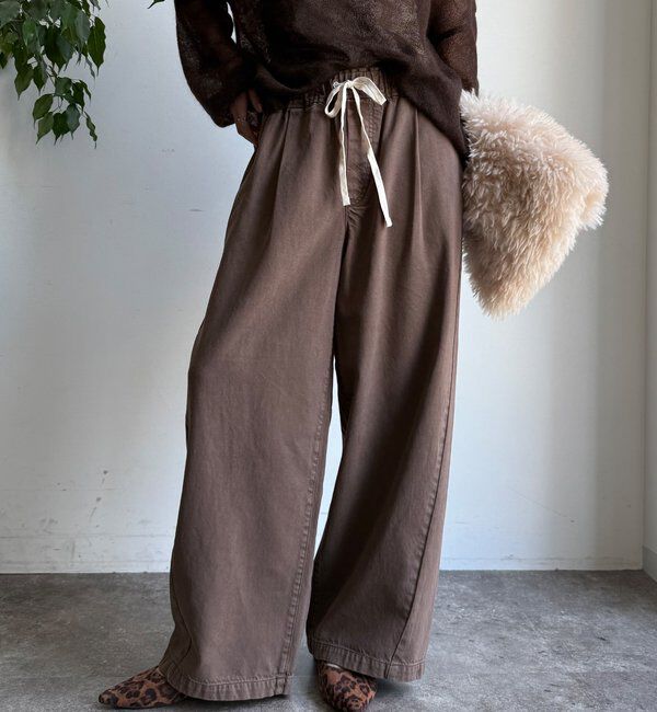  「【新色追加】デニムワイドイージーパンツ」|デニム|