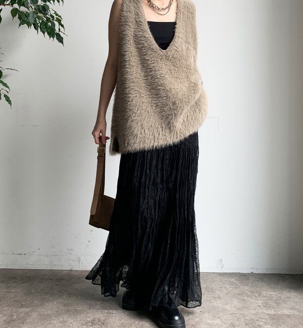  「レースワッシャースカート」|スカート|