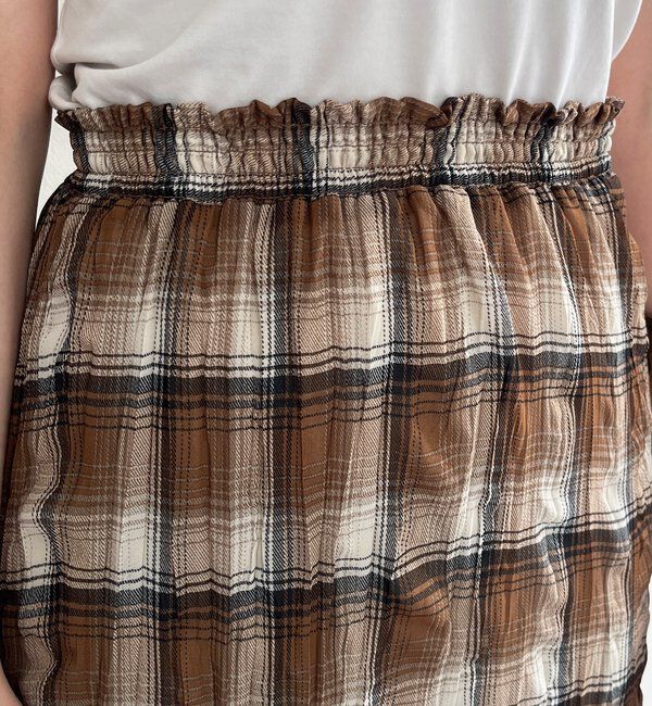  「チェックワッシャースカート」|スカート|
