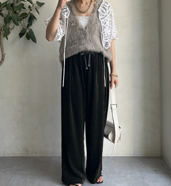  「【REI企画カラーあり】【前後2WAY】シャギーニットベスト」|ニット・セーター|