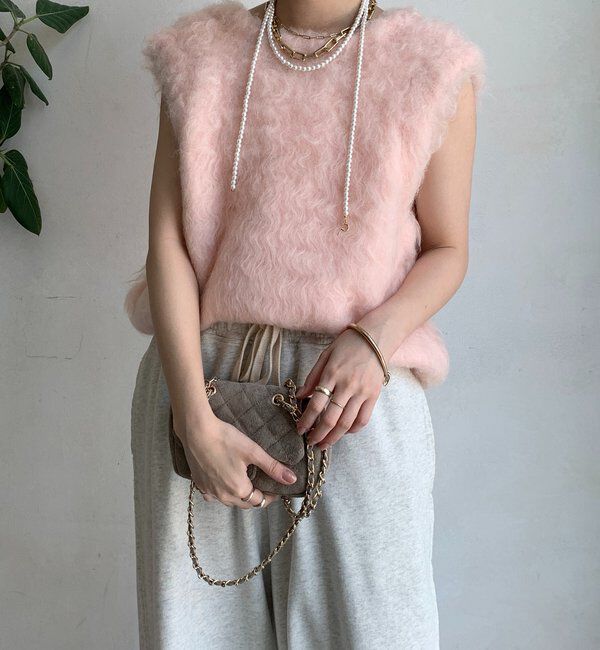  「【REI企画カラーあり】【前後2WAY】シャギーニットベスト」|ニット・セーター|