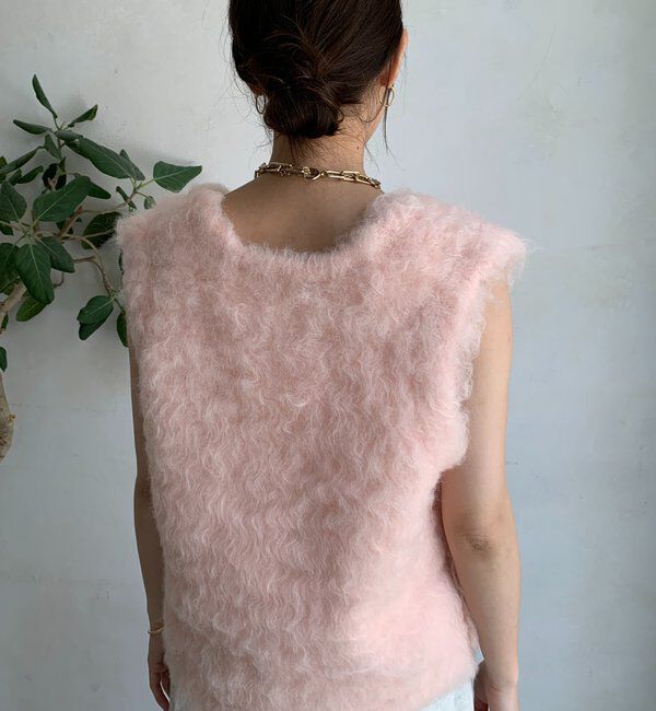  「【REI企画カラーあり】【前後2WAY】シャギーニットベスト」|ニット・セーター|