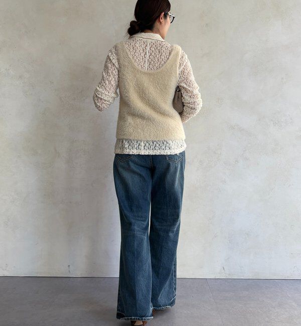  「前後2WAYシャギーニットタンクベスト」|ニット・セーター|