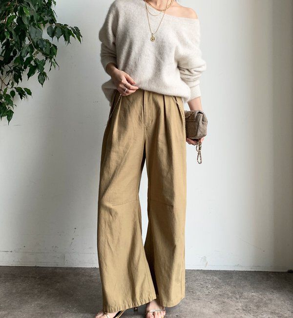  「タックトラウザーパンツ」|チノ|