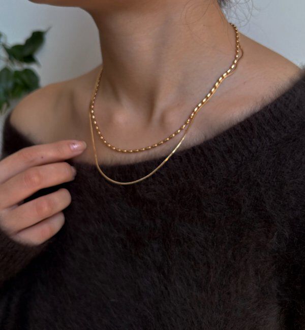  「【SAKURA企画】アレルギー対応 2連チェーンマグネットネックレス」|ネックレス|