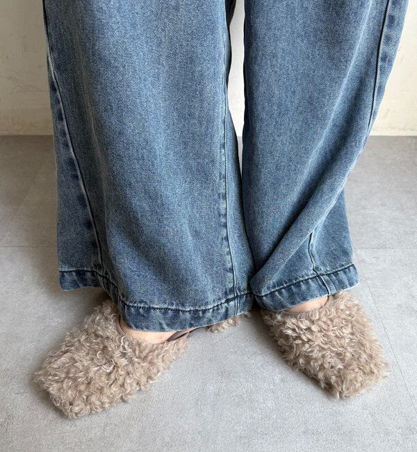  「サイドオープンボアフラットシューズ」|その他|