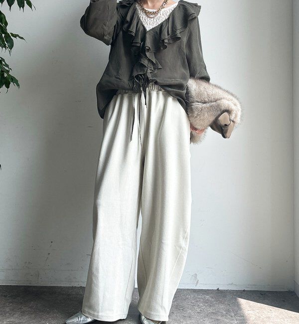  「キュプラフリルブラウス」|シャツ・ブラウス|