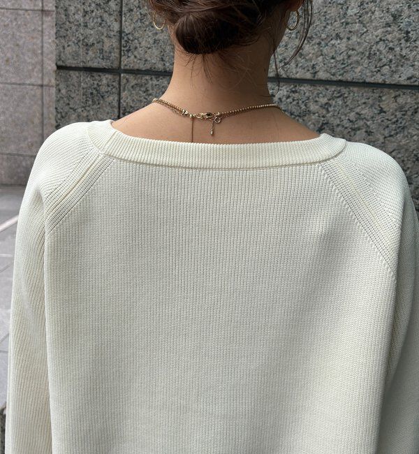  「ストレッチヤーン片畦ポンチョニット」|ニット・セーター|