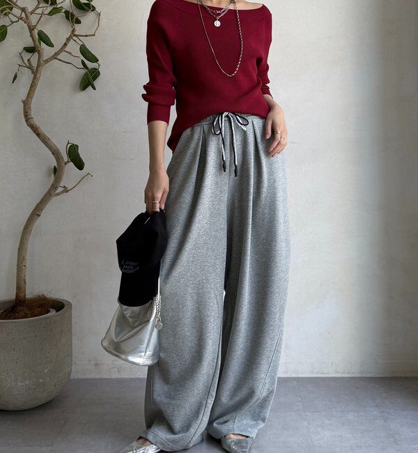  「ボートネックリブニット」|ニット・セーター|