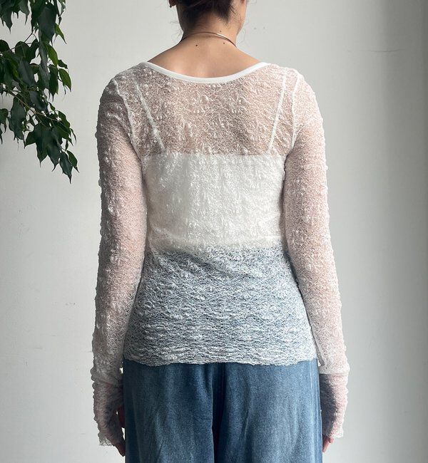  「レースロングスリーブトップス」|Tシャツ・カットソー|