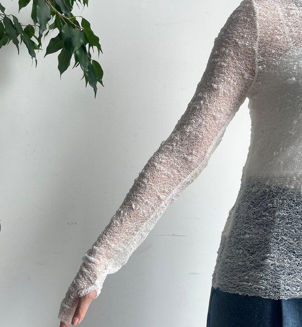  「レースロングスリーブトップス」|Tシャツ・カットソー|