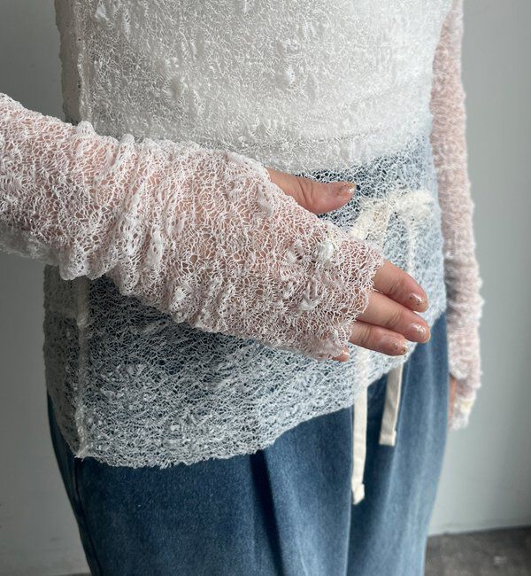  「レースロングスリーブトップス」|Tシャツ・カットソー|