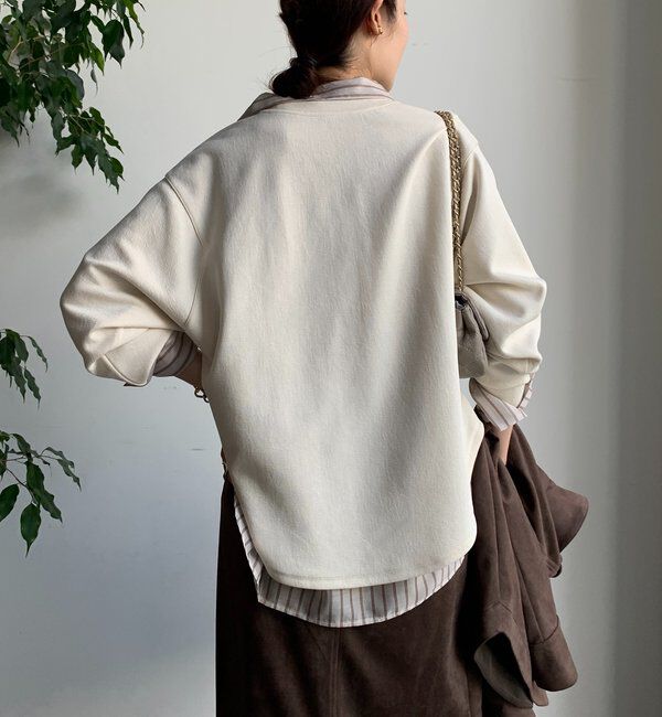  「セットアップラグランロゴ刺繍プルオーバー」|Tシャツ・カットソー|