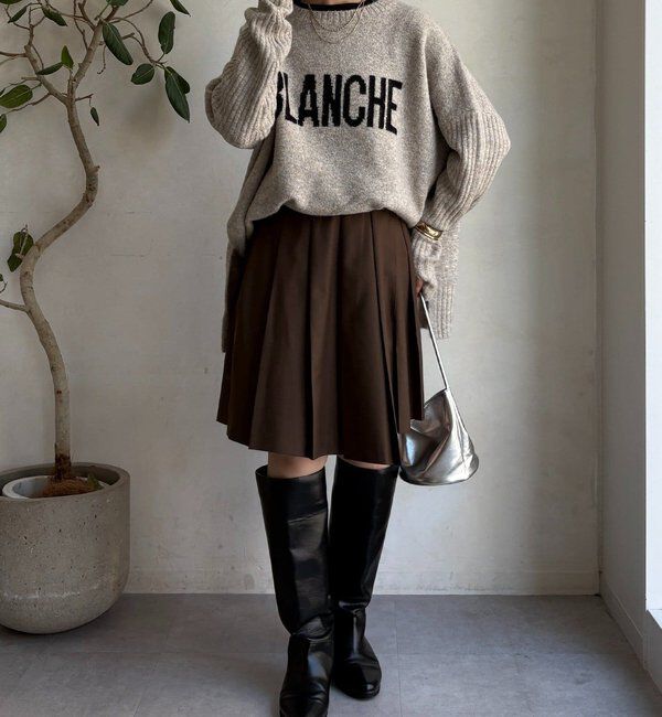  「ミドル丈プリーツスカート」|スカート|