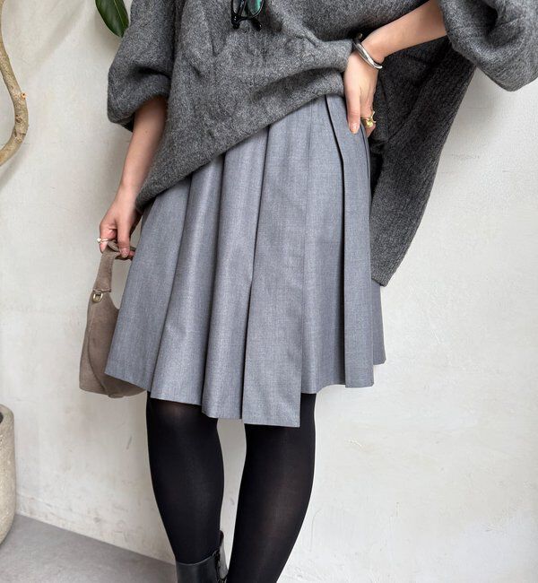  「ミドル丈プリーツスカート」|スカート|