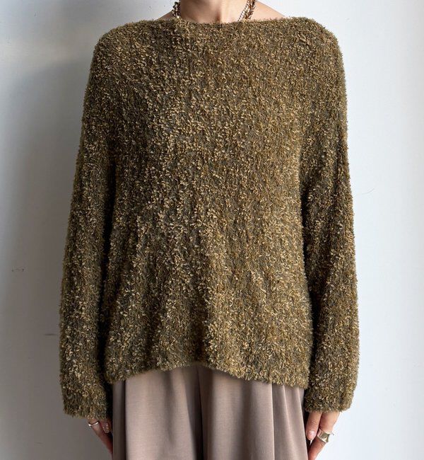  「リボンヤーンフェザープルオーバー」|ニット・セーター|