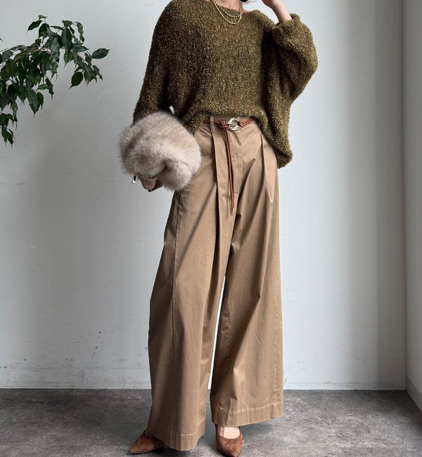  「リボンヤーンフェザープルオーバー」|ニット・セーター|