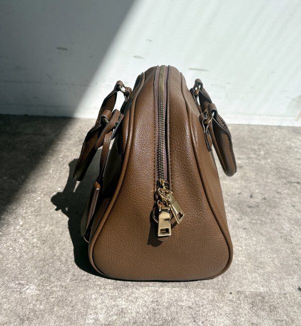  「シボフェイクレザーボストンバッグ」|トートバッグ|