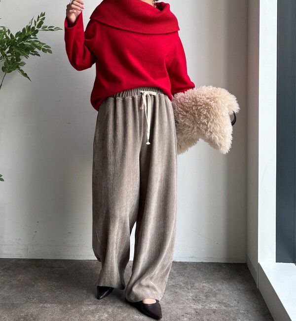  「ヘリンボーンコーデュロイイージーパンツ」|チノ|